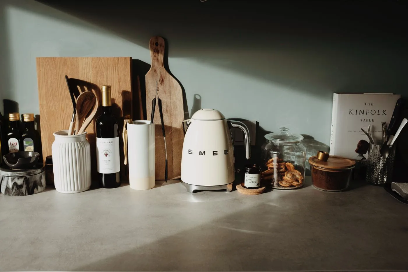 Kitchenware on a Countertop